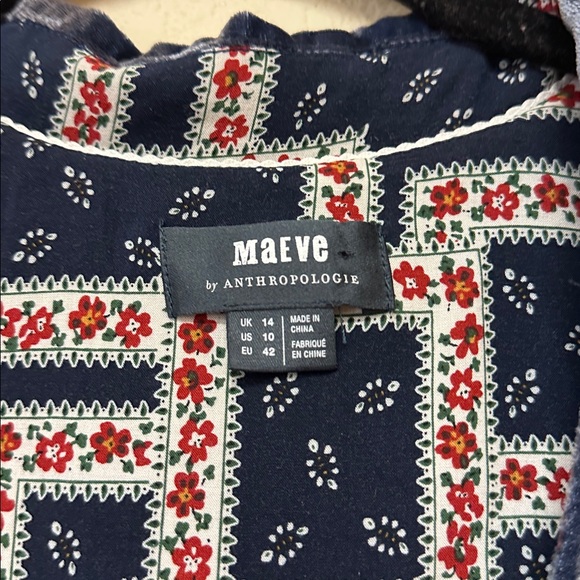 Anthropologie Maeve NWT Deep Blue Velvet Wrap dress size 10 M - Picture 5 of 5